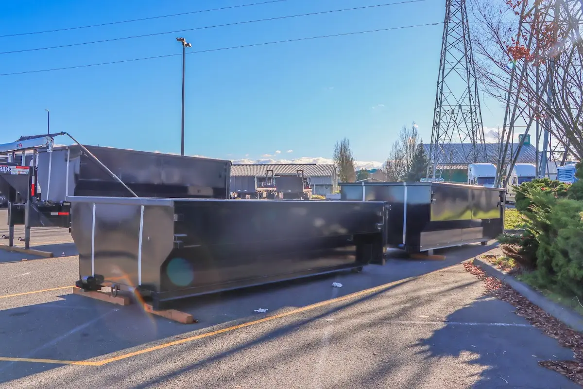 Roll-off dumpster ready for waste disposal at job site for 12 Yard Dumpster Rental in Chaska